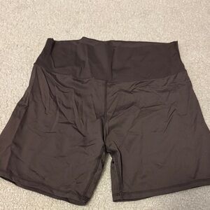 Women's Brown High-Waisted Shorts